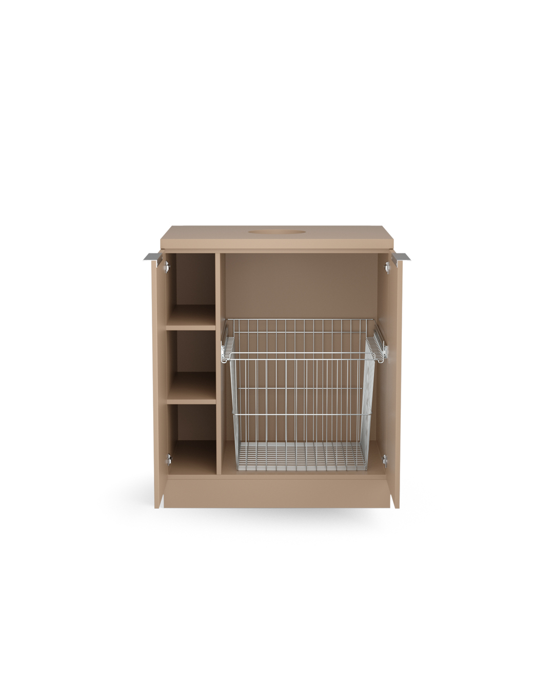 Colorbar kosz na ręczniki - Beżowa szafka podmywalkowa - Cappuccino